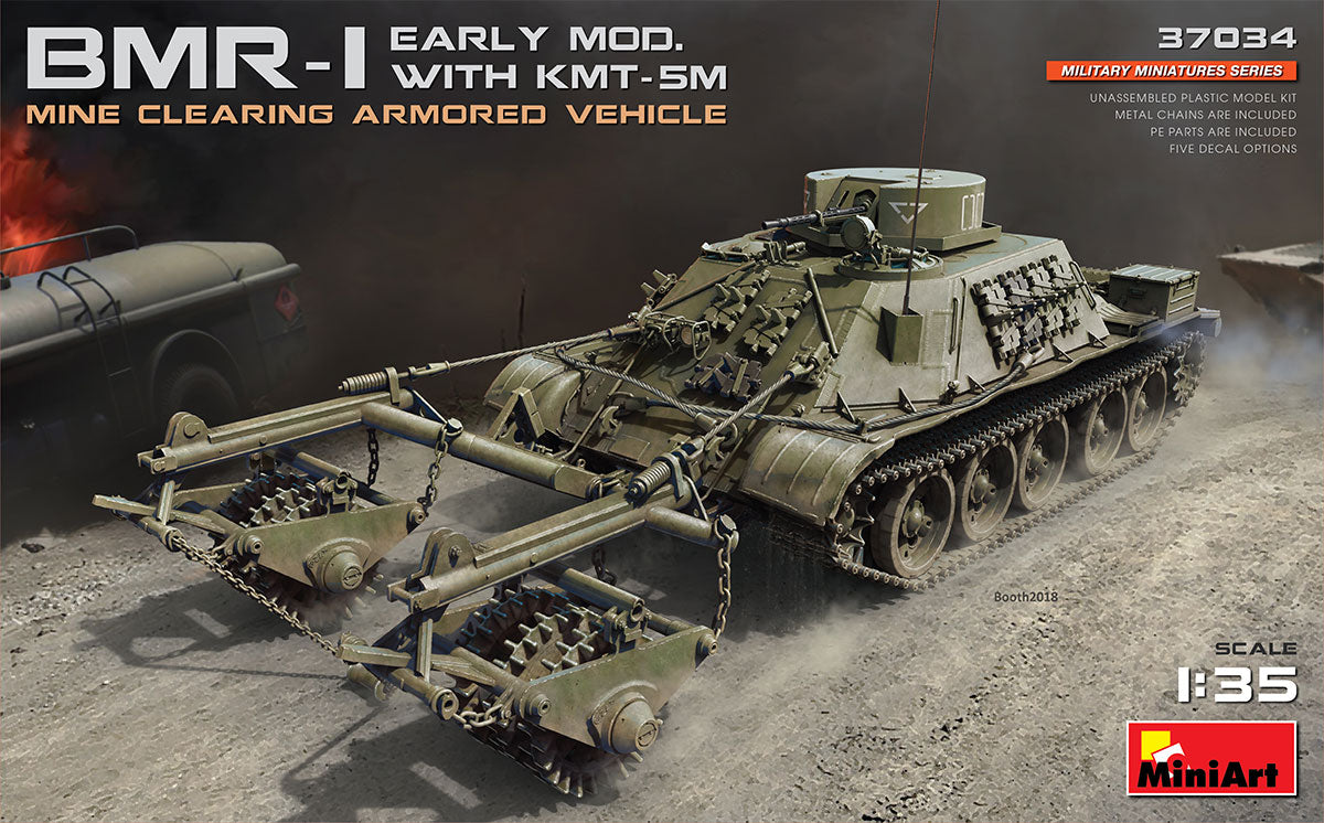 MiniArt 1/35 BMR-1 Early Mod. with KMT-5M (37034) — New — Military, Military Vehicles