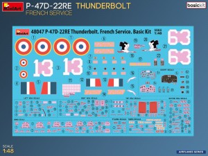 MiniArt 1/48 P-47D-22RE Thunderbolt French Service | basickit (48047)