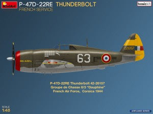 MiniArt 1/48 P-47D-22RE Thunderbolt French Service | basickit (48047)