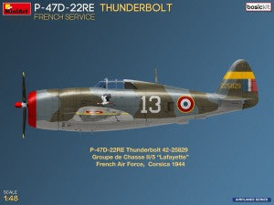 MiniArt 1/48 P-47D-22RE Thunderbolt French Service | basickit (48047)