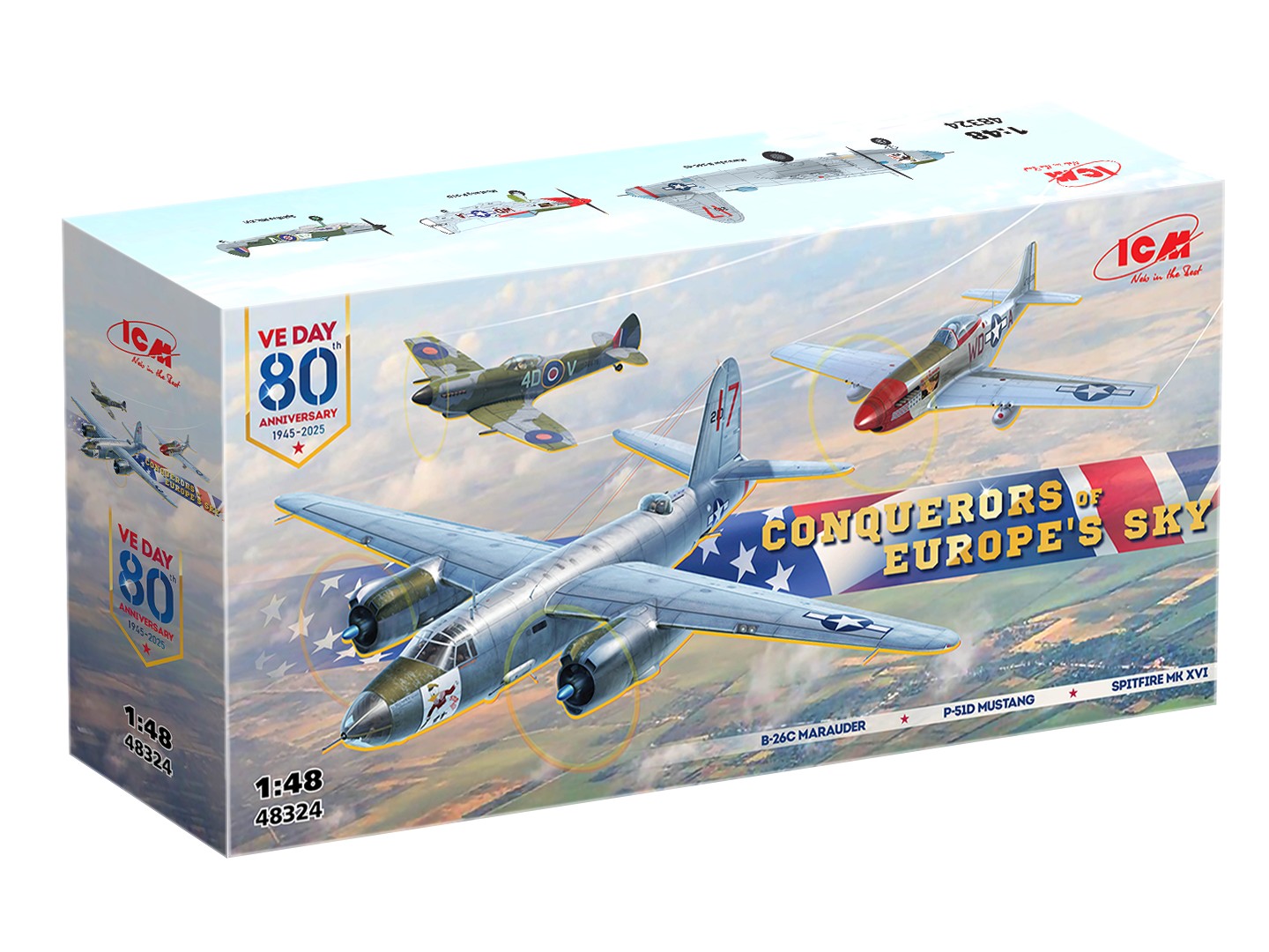ICM 1/48 Conquerors of Europe's Sky (3 x Model Set) (48324)