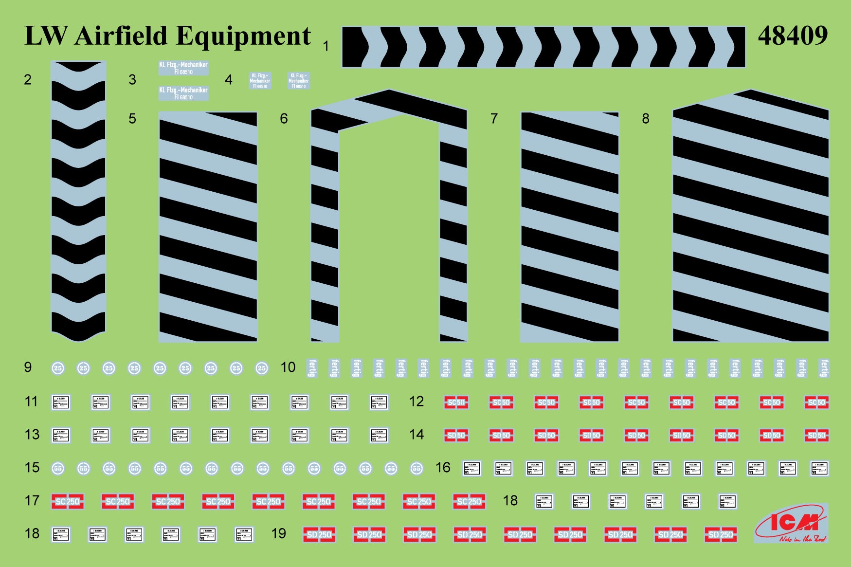 ICM 1/48 Luftwaffe Airfield Equipment (48409)
