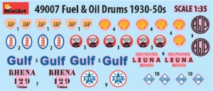 MiniArt 1/48 Fuel & Oil Drums 1930-50s (49007)