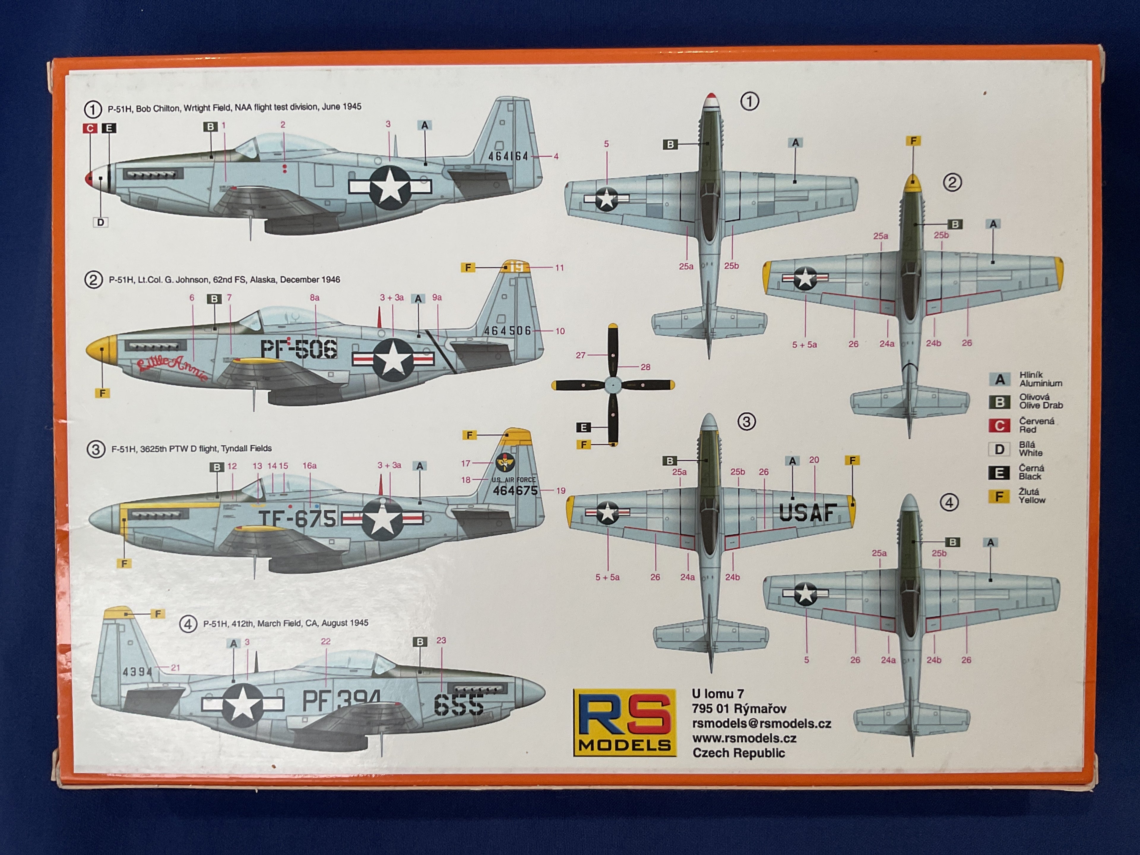 RS Models 1/72 P-51H Mustang USAF (92144)
