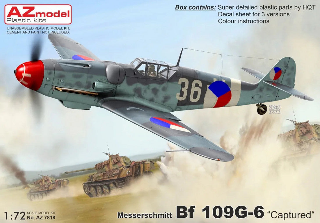 AZmodel 1/72 Messerschmitt Bf 109G-6 „Captured“ (AZ 7818) — New — Aircraft, Military