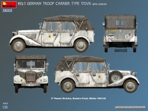 MiniArt 1/35 Kfz.1 German Troop Carrier Type 170VK w/ canvas (53003)