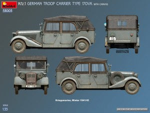 MiniArt 1/35 Kfz.1 German Troop Carrier Type 170VK w/ canvas (53003)
