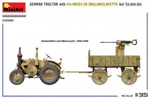 MiniArt 1/35 German Tractor with Fla-MG151/20 Drillingslafette auf Sd.Anh.Ost (53008)