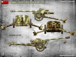 MiniArt 1/35 German 7.5cm Anti-Tank Gun PaK 40. Mid Prod w/ Artillery Crew Special Edition (53010)
