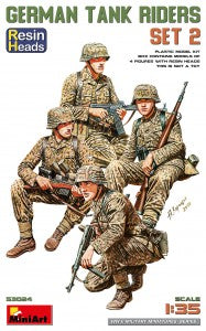 MiniArt 1/35 German Tank Riders Set 2 with Resin Heads (53024)