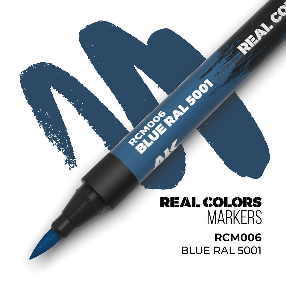 AK Real Colour Marker Paint Pen Blue RAL5001 (AK-RCM006) — by AK Interactive — New — Acrylic Paint, Scale Modelling — image 1 of 2