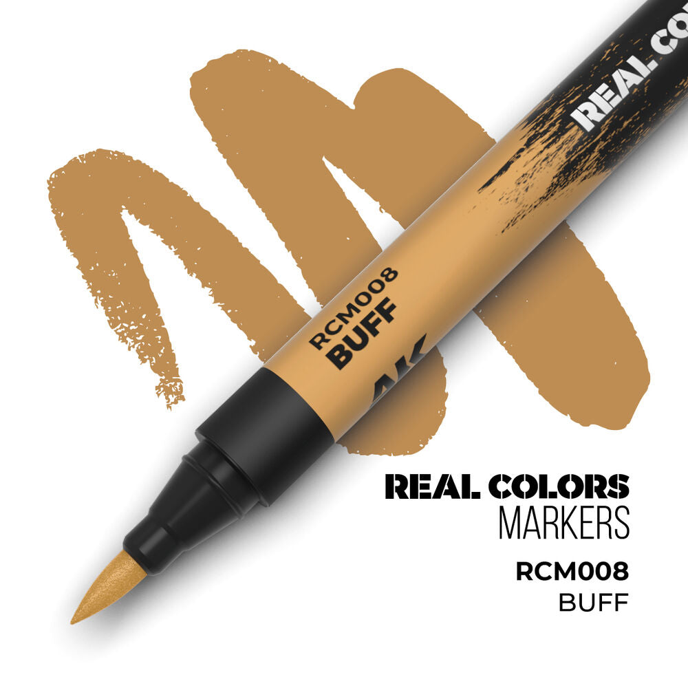 AK Real Colour Marker Paint Pen Buff (AK-RCM008) — by AK Interactive — New — Acrylic Paint, Scale Modelling — image 1 of 2