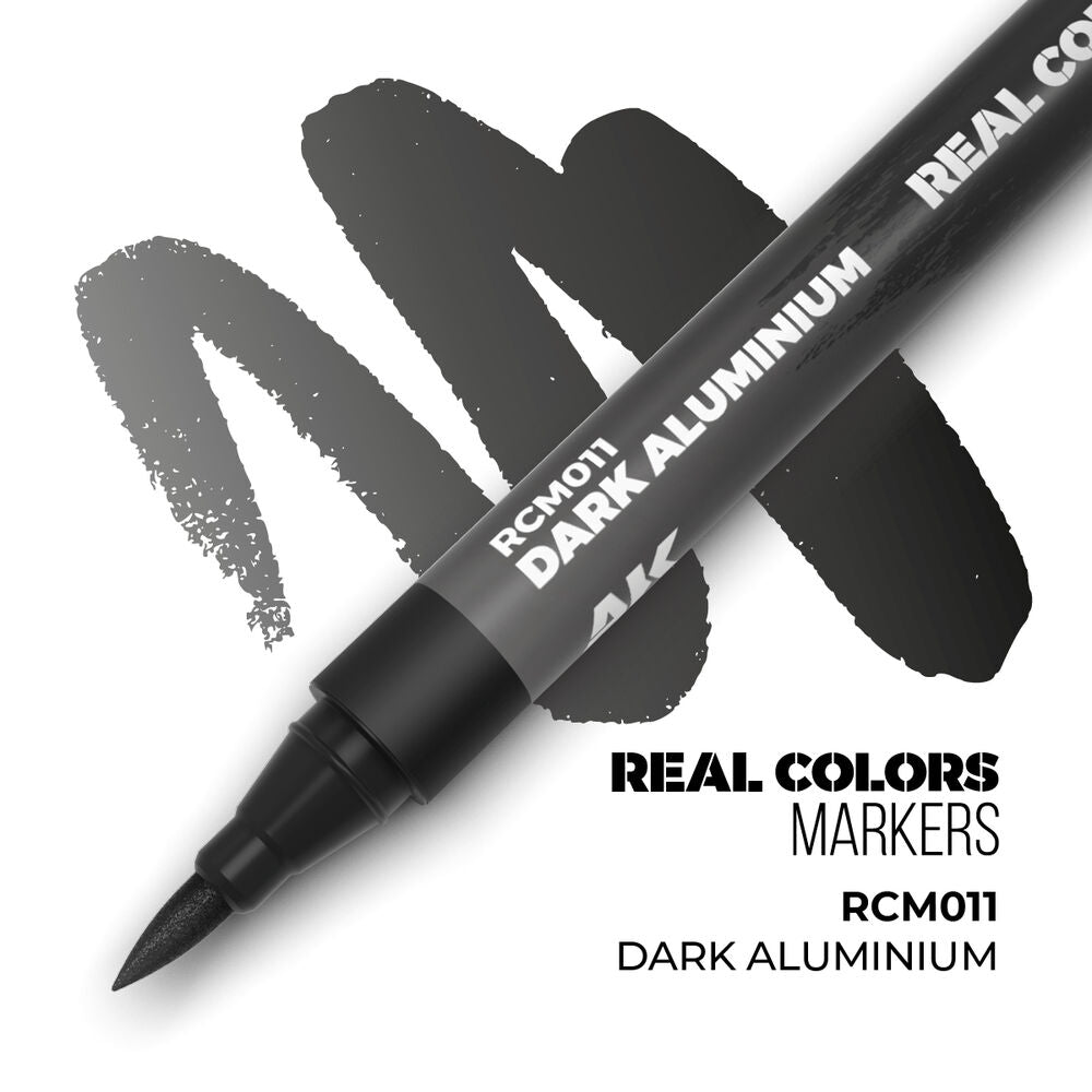 AK Real Colour Marker Paint Pen Dark Aluminium (AK-RCM011) — by AK Interactive — New — Acrylic Paint, Scale Modelling — image 1 of 2