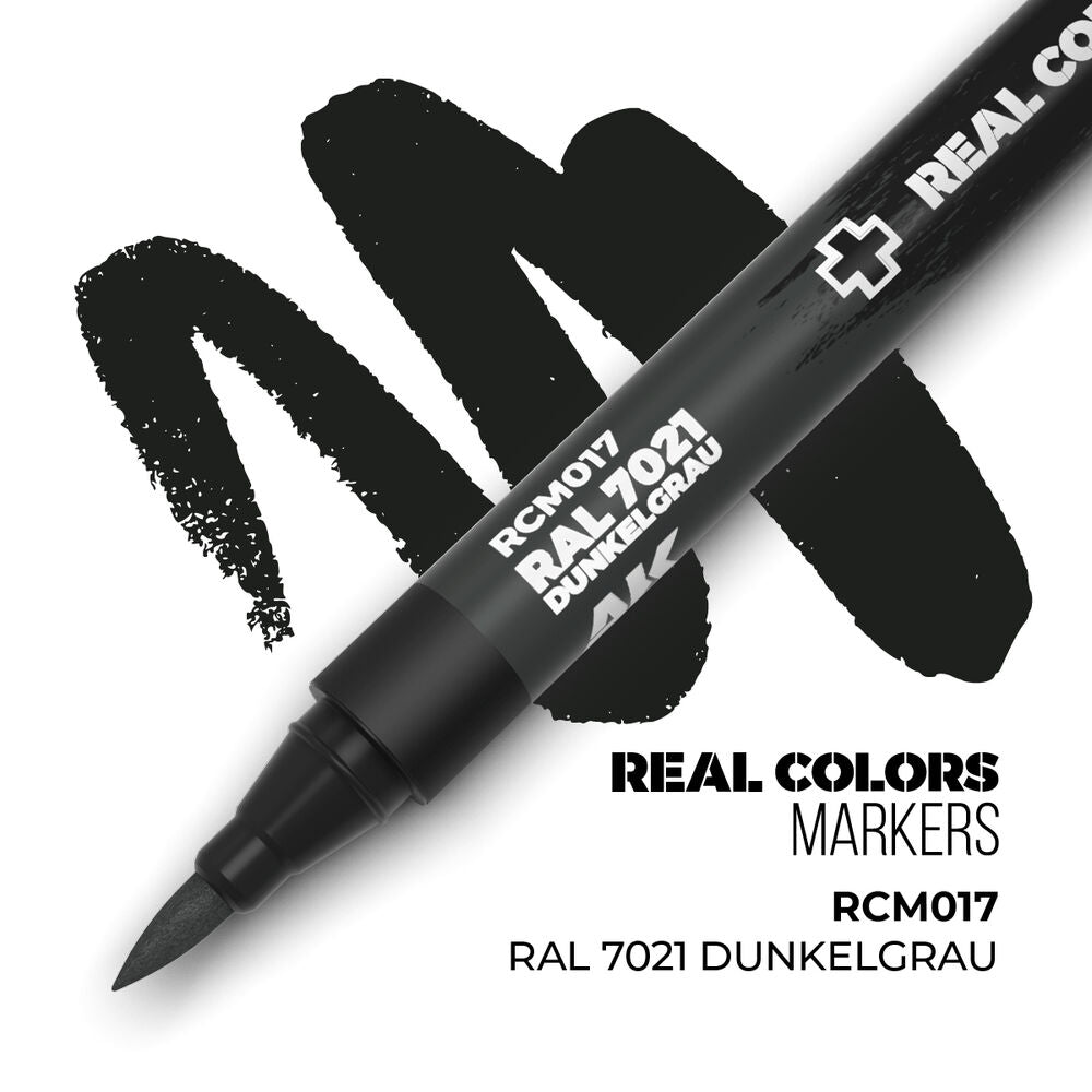 AK Real Colour Marker Paint Pen RAL 7021 Dunkelgrau (AK-RCM017) — by AK Interactive — New — Acrylic Paint, Scale Modelling — image 1 of 2