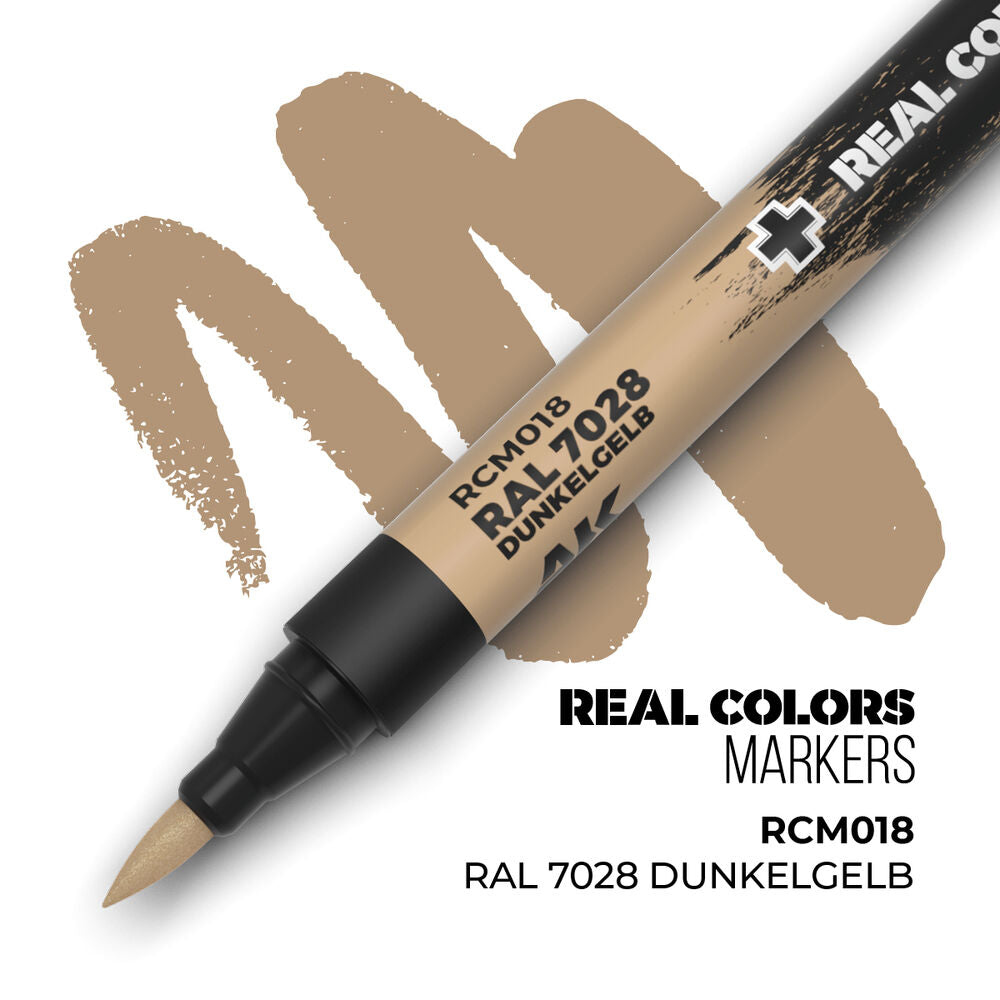 AK Real Colour Marker Paint Pen RAL 7028 Dunkelgelb (AK-RCM018) — by AK Interactive — New — Acrylic Paint, Scale Modelling — image 1 of 2
