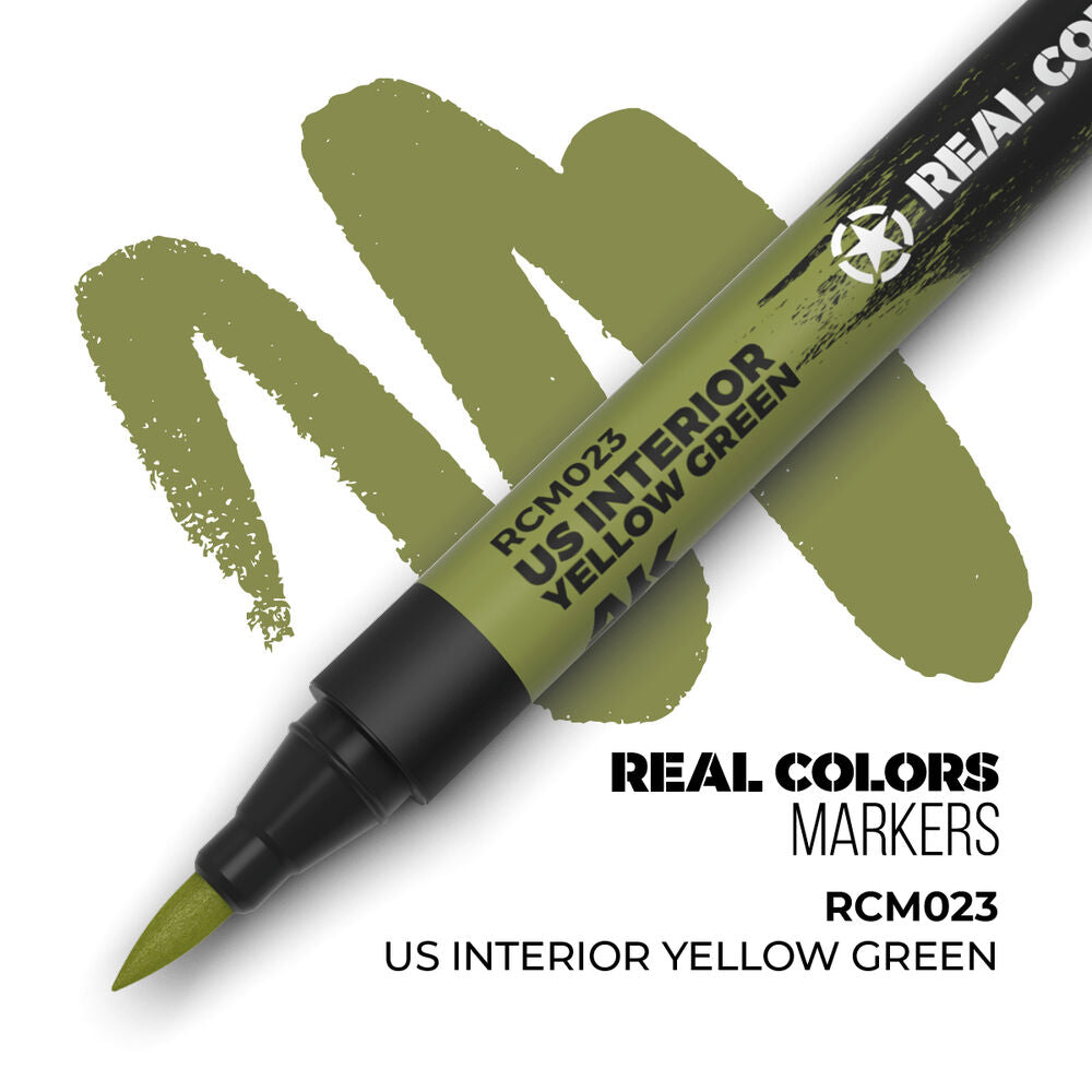 AK Real Colour Marker Paint Pen US Interior Yellow Green (AK-RCM023) — by AK Interactive — New — Acrylic Paint, Scale Modelling — image 1 of 2