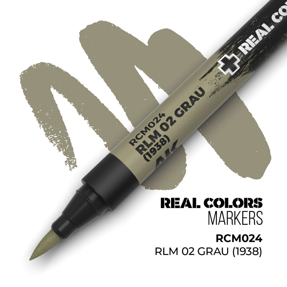 AK Real Colour Marker Paint Pen RLM 02 Grau (1938) (AK-RCM024) — by AK Interactive — New — Acrylic Paint, Scale Modelling — image 1 of 2
