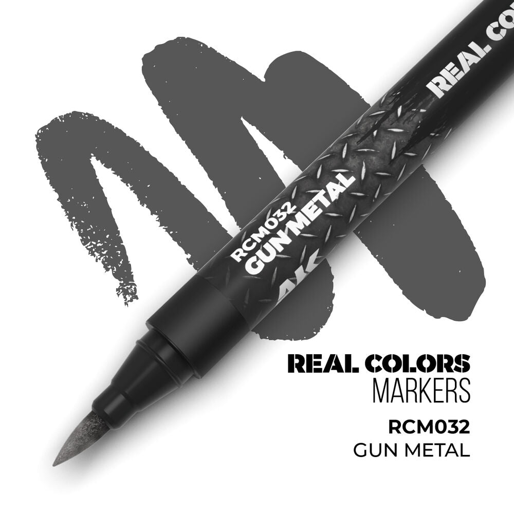 AK Real Colour Marker Paint Pen Gun Metal (AK-RCM032)