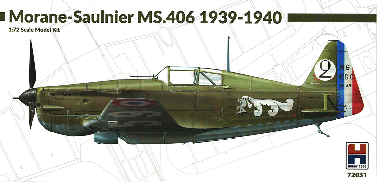 Hobby 2000 1/72 Morane-Saulnier MS.406 1939-40 (72031) — New — Aircraft, Military
