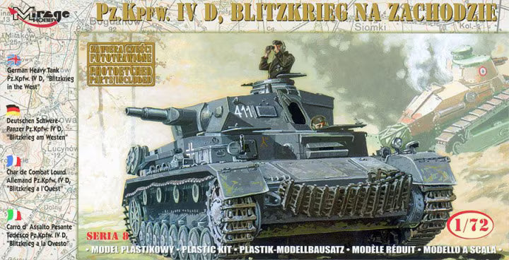 Mirage Hobby 1/72 German Tank Pz.Kpfw. IV D Blitzkrieg in the West (72854)