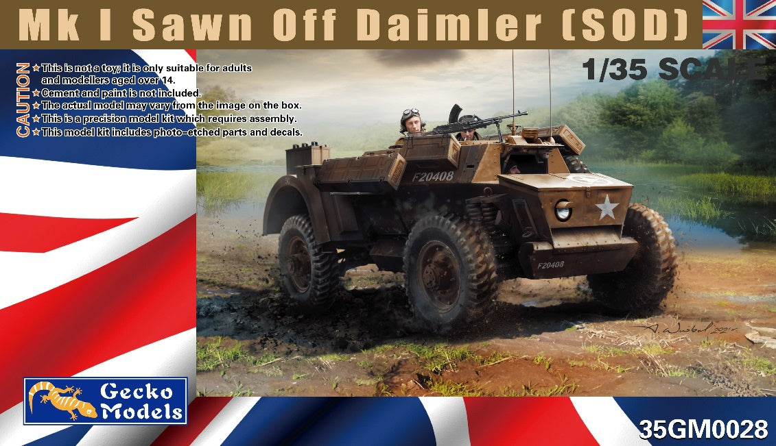 Gecko Models 1/35 Mk 1 Sawn Off Daimler (SOD) (35GM0028) — New — Military, Military Vehicles