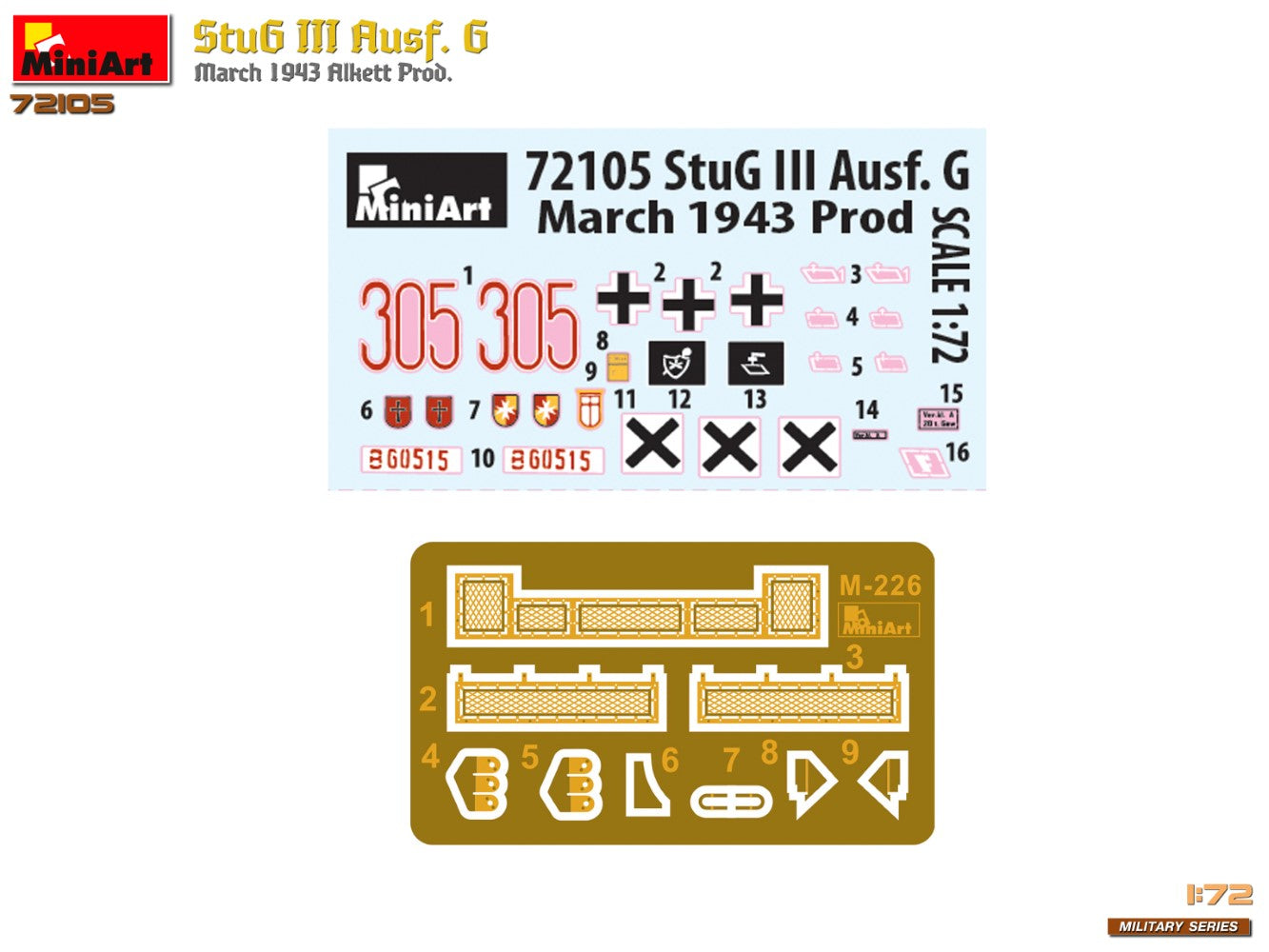 MiniArt 1/72 StuG III Ausf. G March 1943 Alkett Prod. (72105)