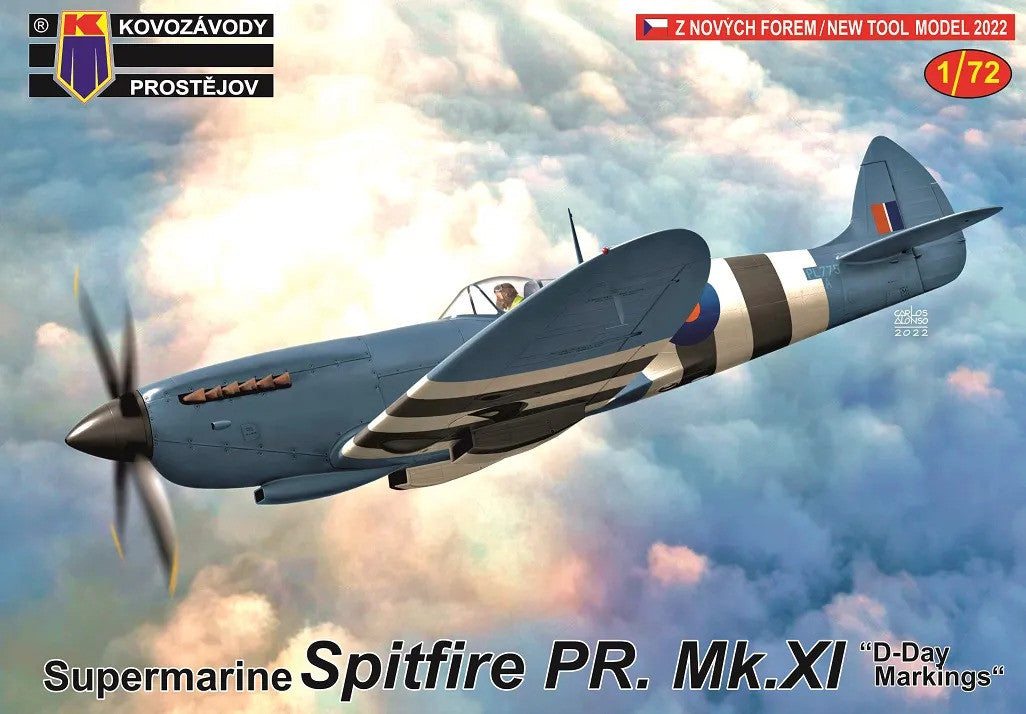 KP Models 1/72 Spitfire PR. Mk.XI "D-Day Markings" (KPM0296) — New — Aircraft, Military