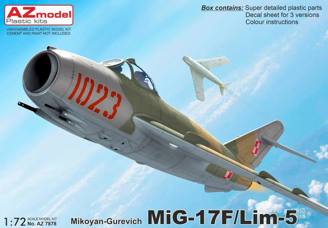 AZmodel 1/72 MiG-17F/Lim-5 (AZ 7878) — New — Aircraft, cold-war, Military