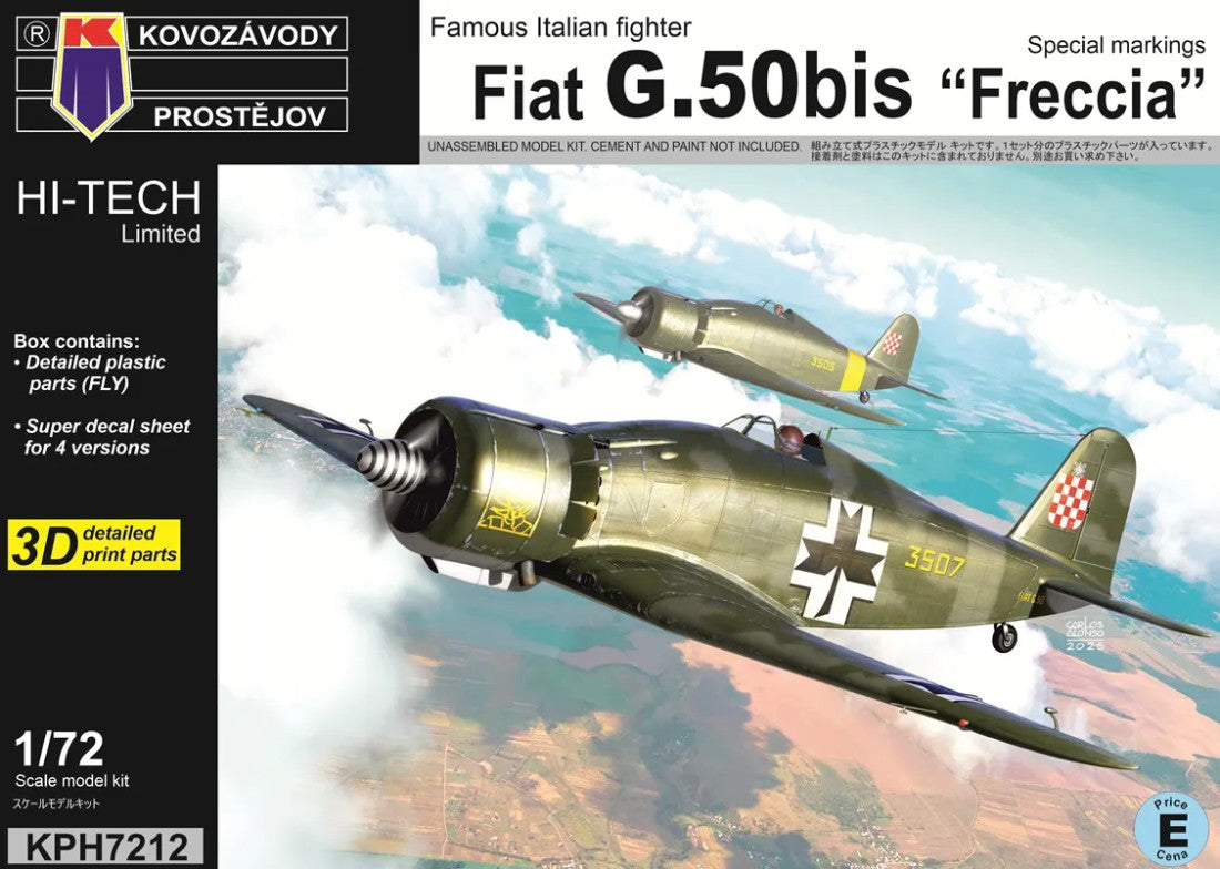 KP Models 1/72 Fiat G.50bis Special Markings Hi-Tech (KPH7212) — New — Aircraft, Military