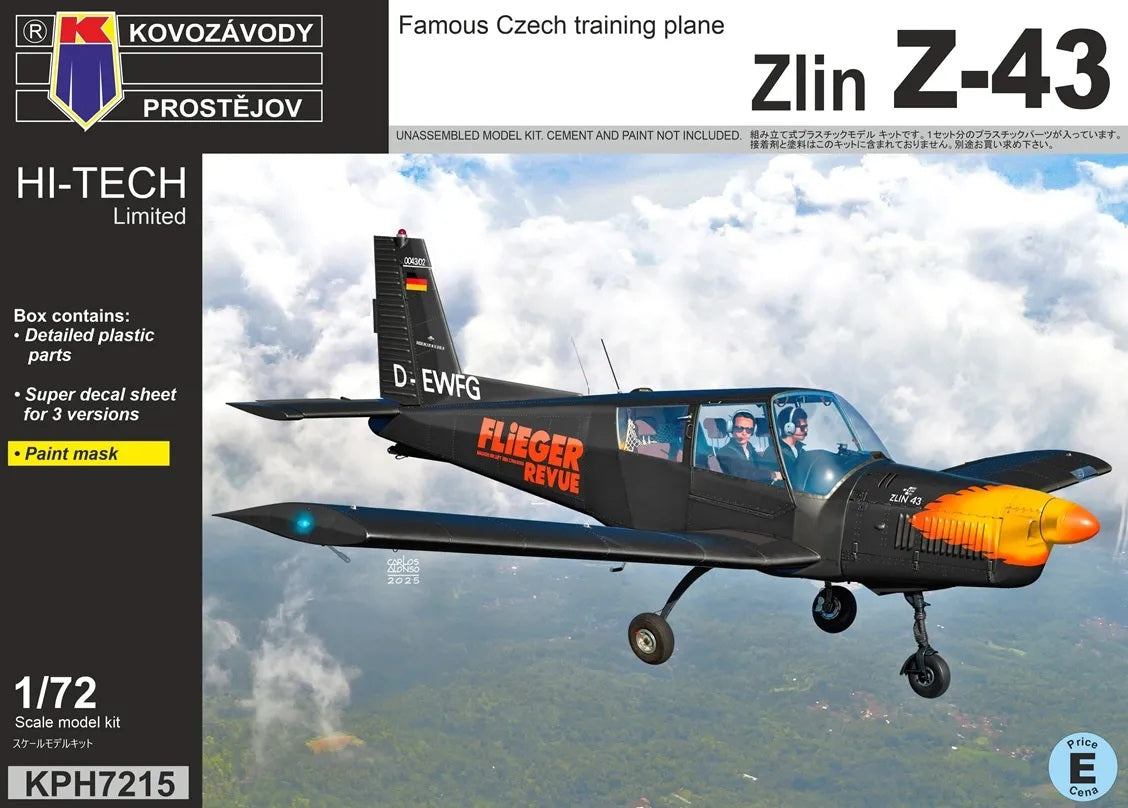 KP Models 1/72 Zlín Z-43 (Hi-Tech) (KPH7215) — New — Aircraft, Civil Aviation