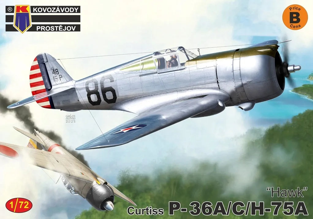 KP Models 1/72 Curtiss P-36A/C/H-75A Hawk (KPM0510) — New — Aircraft, Military
