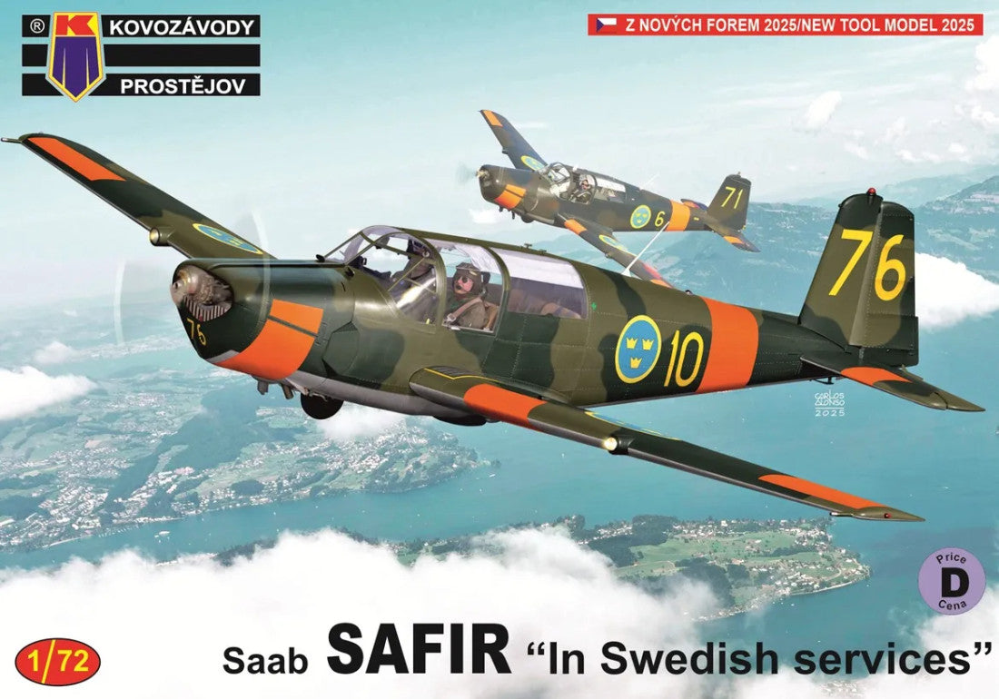 KP Models 1/72 SAAB Safir "In Swedish services" (KPM0523) — New — Aircraft, Military