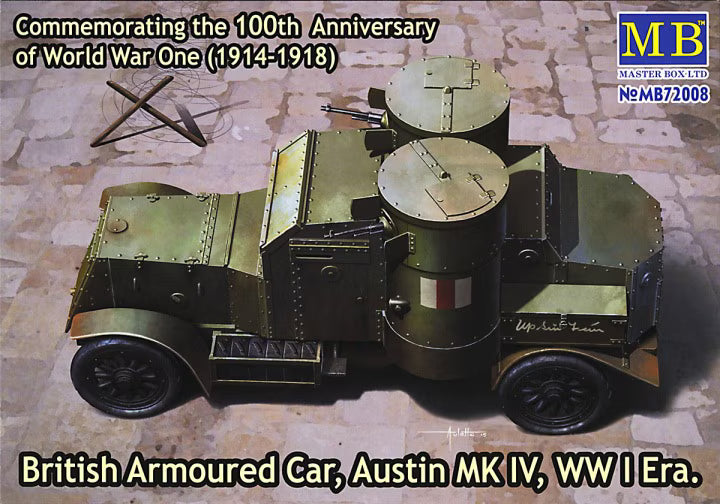 Master Box Ltd 1/72 British Armoured Car, Austin MK IV WW I Era. (MB72008)