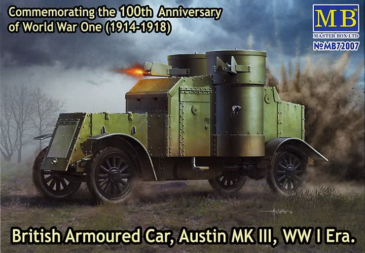 Master Box Ltd 1/72 British Armoured Car, Austin MK III WW I Era. (MB72007)