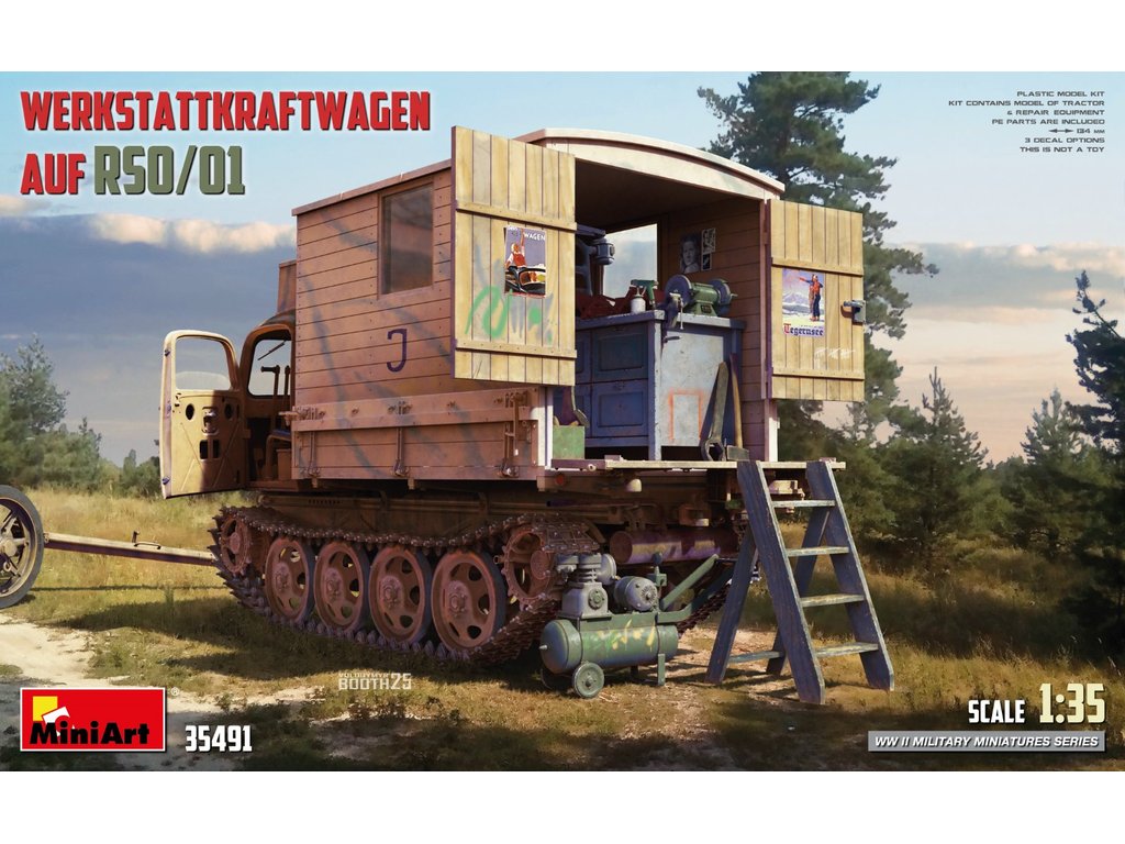 MiniArt 1/35 Werkstattkraftwagen Auf RSO/01 (35491) — New — Military, Military Vehicles — image 1 of 3