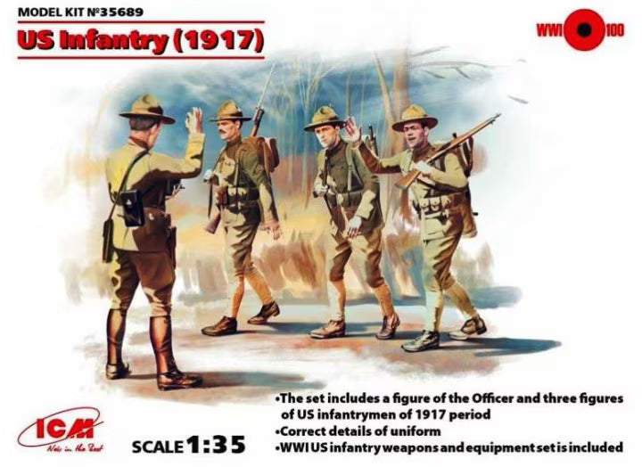ICM 1/35 WWI US Infantry (1917) (35689)