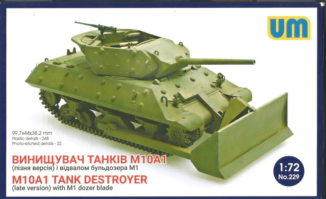 UM 1/72  M10A1 Tank Destroyer (late version) with M1 dozer blade (229)