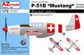 AZmodel 1/72 North American P-51B Mustang Foreign (AZ 7514)