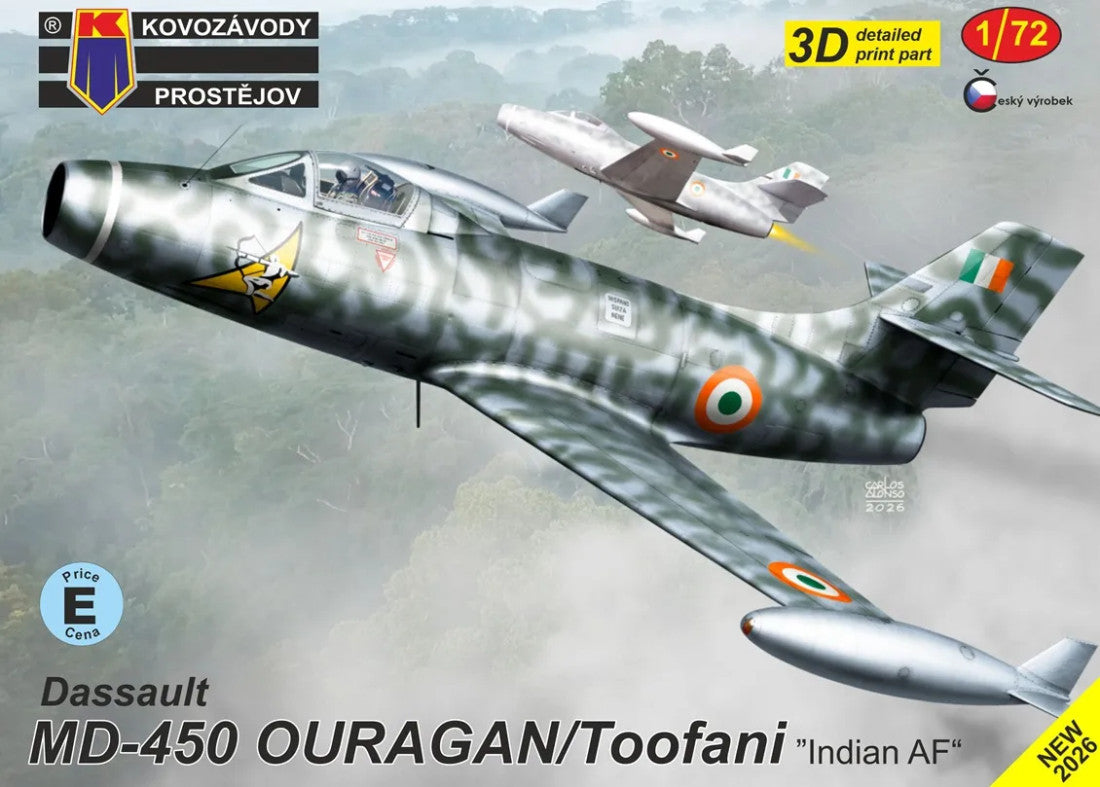 KP Models 1/72 Dassault MD-450 Ouragan/Toofani "Indian AF" (KPM0528) — New — Aircraft, Military