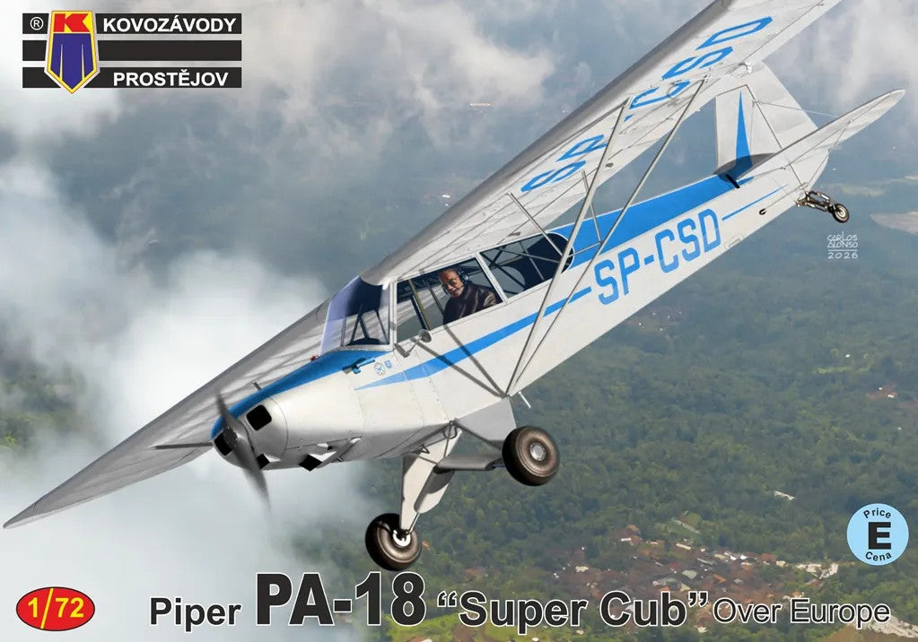 KP Models 1/72 Piper PA-18 "Super Cub" Over Europe (KPM0536) — New — Aircraft, Civil Aviation
