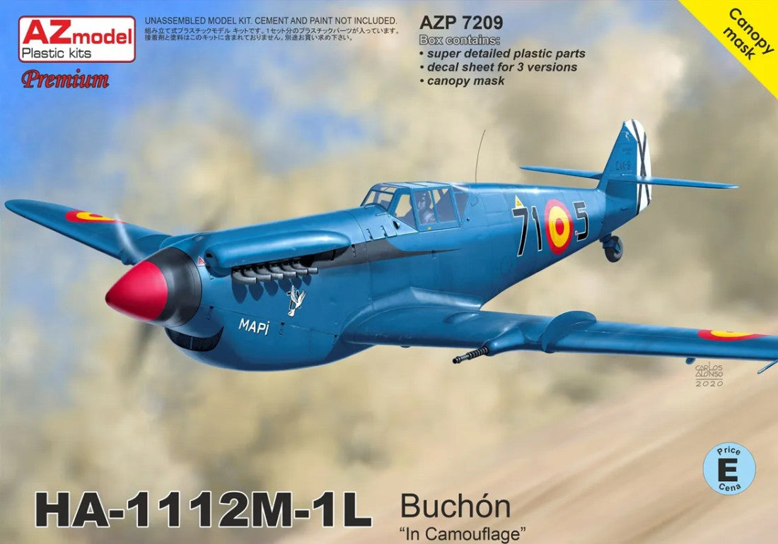 AZmodel 1/72 HA-1112M-1L Buchón "In Camouflage" (AZP 7212) — New — Aircraft, Military