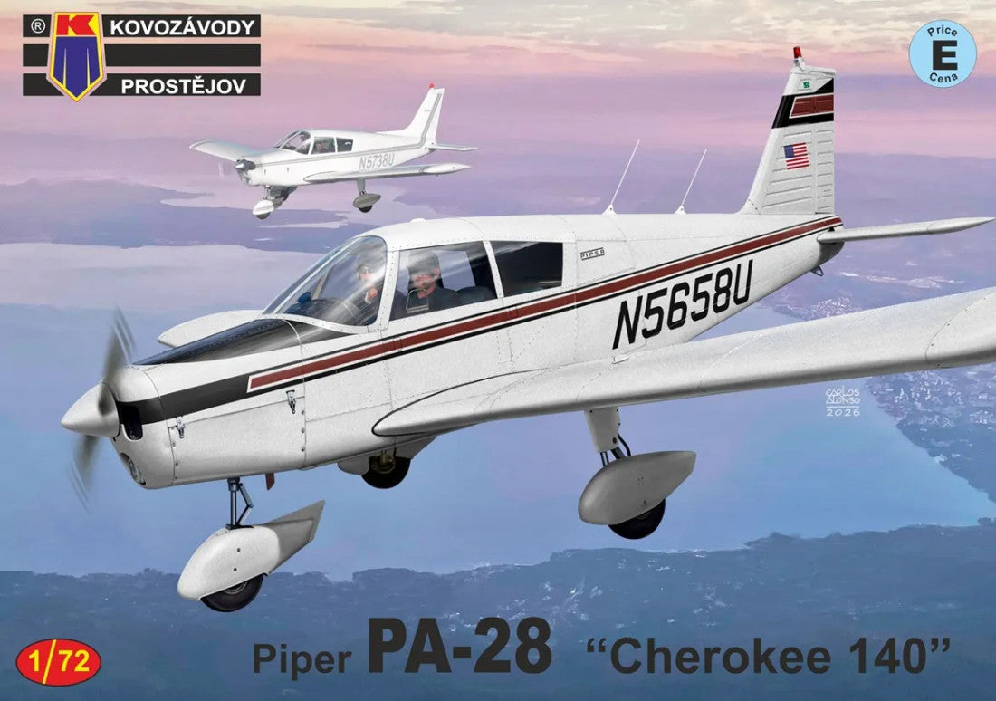 KP Models 1/72 Piper PA-28 "Cherokee 140" (KPM0545) — New — Aircraft, Civil Aviation