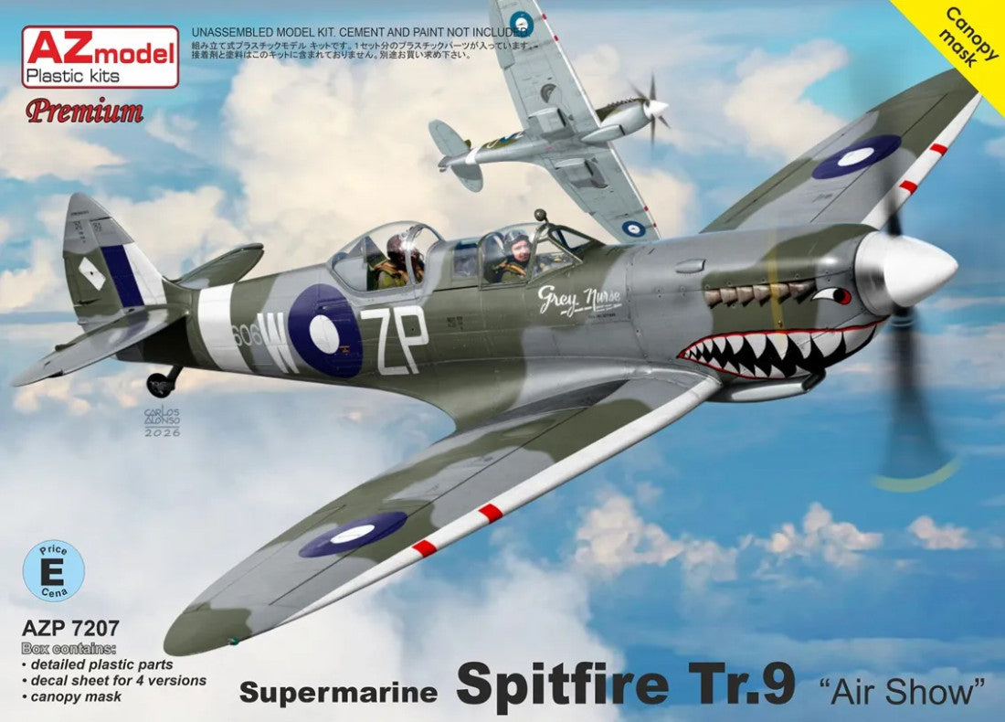 AZmodel 1/72 Supermarine Spitfire Tr.9 "Air Show" (AZP 7207) — New — Aircraft, Military