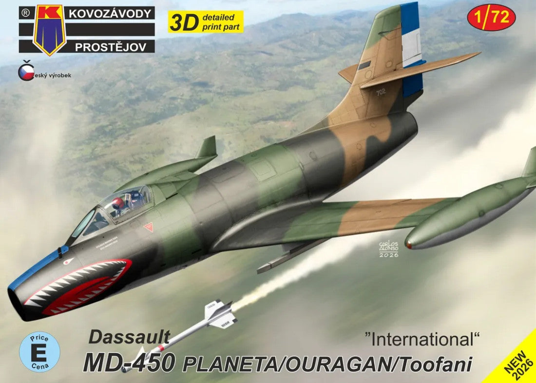 KP Models 1/72 Dassault MD-450 Ouragan/Toofani "Inter." (KPM0529) — New — Aircraft, Military