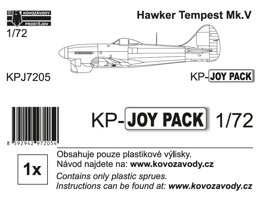 KP Models 1/72 Hawker Tempest Mk.V (JOYPACK) (KPJ7205) — New — Aircraft, Military