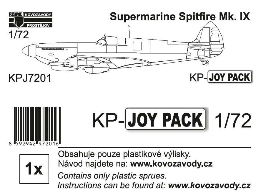 KP Models 1/72 Supermarine Spitfire Mk.IX (JOYPACK) (KPJ7201) — New — Aircraft, Military