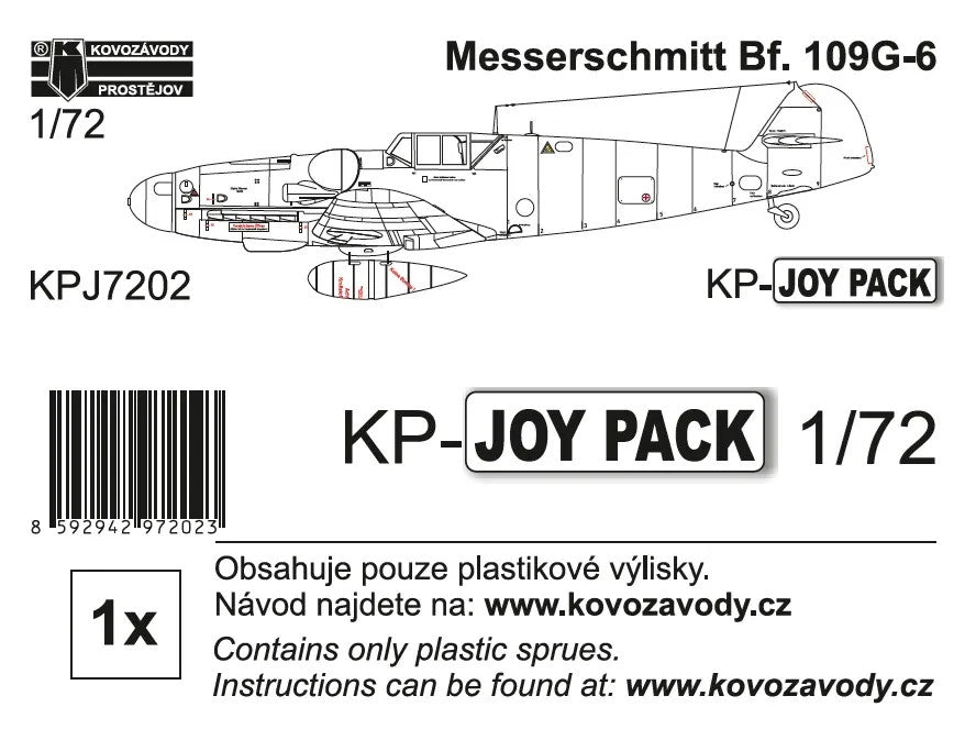 KP Models 1/72 Messerschmitt Bf 109G-6 (JOYPACK) (KPJ7202) — New — Aircraft, Military