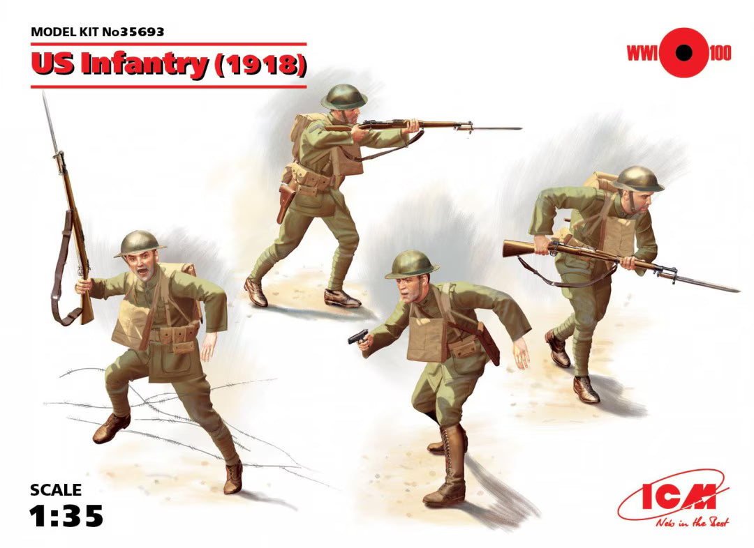 ICM 1/35 WWI US Infantry (1918) (35693)