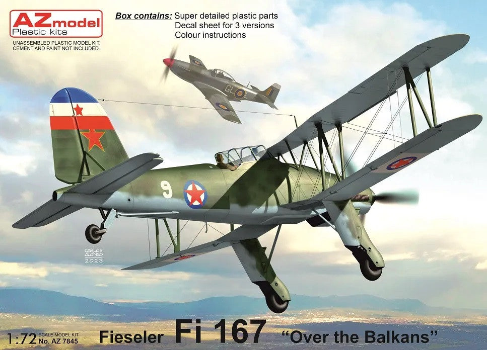 AZmodel 1/72 Fieseler Fi 167 "Over Balkans" (AZ 7845) — New — Aircraft, Military