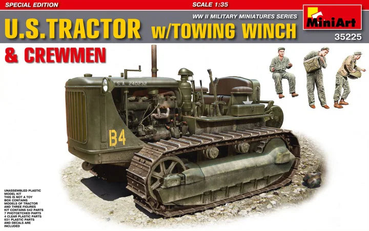 MiniArt 1/35 U.S. Tractor w/Towing Winch & Crewmen / Special Edition (35225)